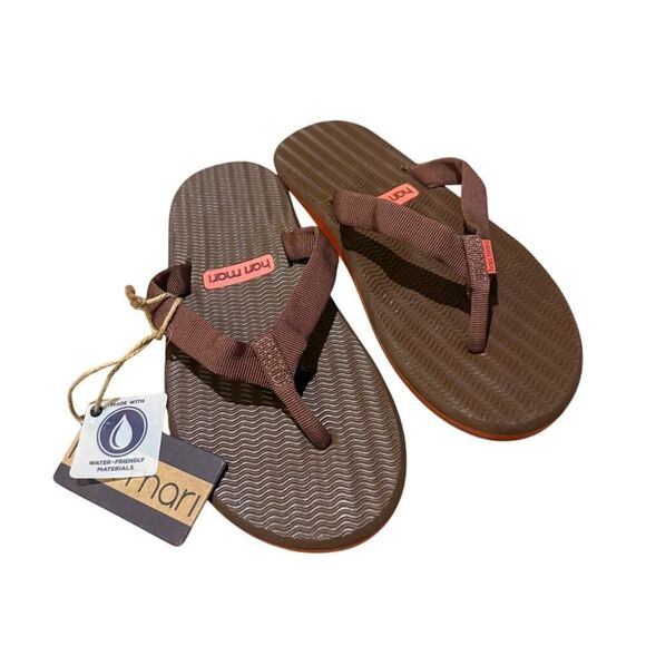 NWT Hari Mari Dunes Flip Flops in Cappuccino Women’s Sz. 6 - Picture 2 of 5